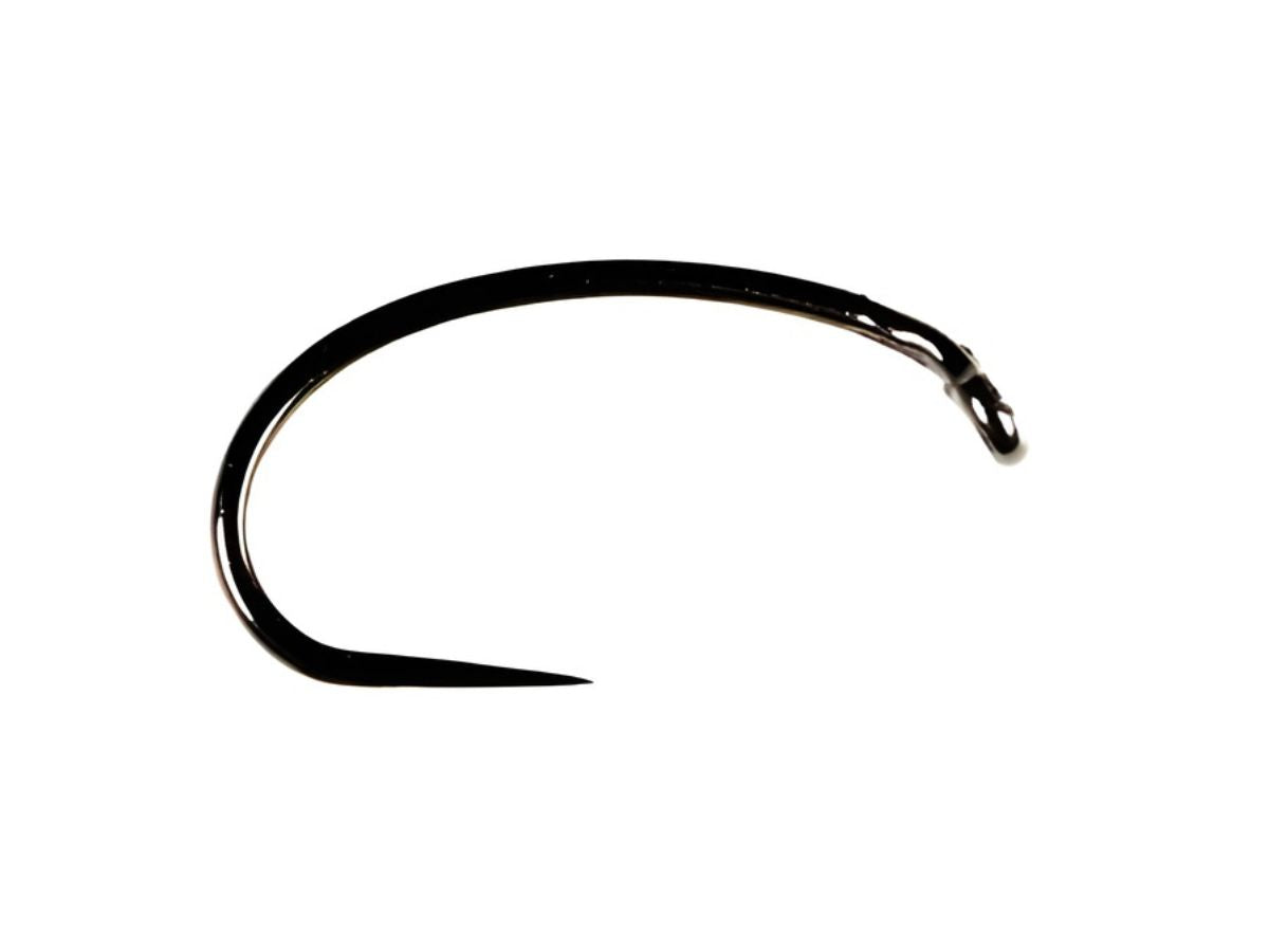 Black nickel curved standard barbless fishing hook