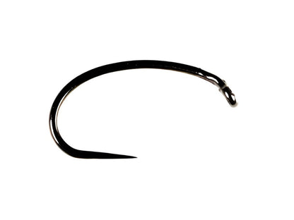 Black nickel curved standard barbless fishing hook