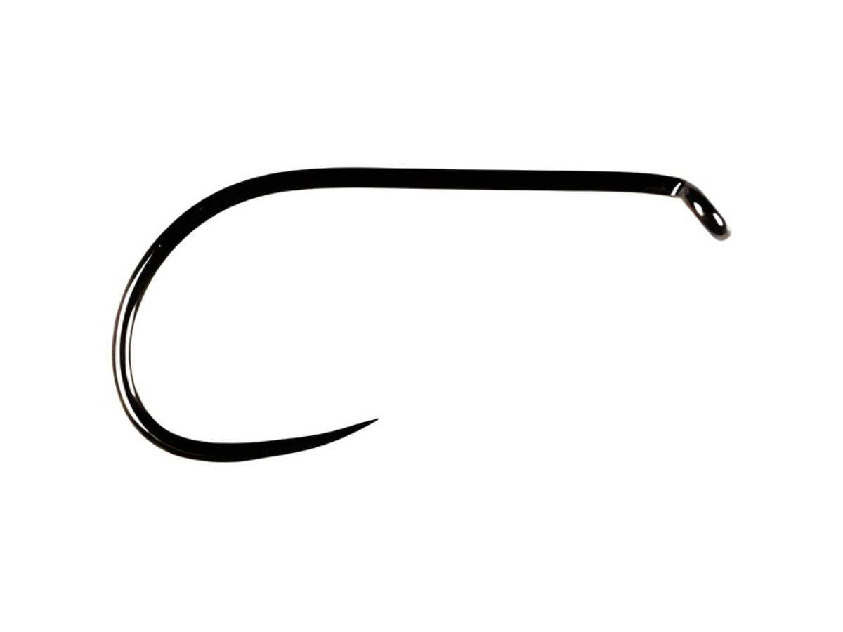 Black dry fly barbless fishing hook