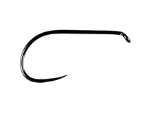 Black dry fly barbless fishing hook